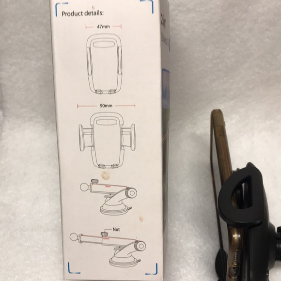 iPhone PHONE HOLDER MOUNT for CAR easy to use black hard plastic - Picture 4 of 15